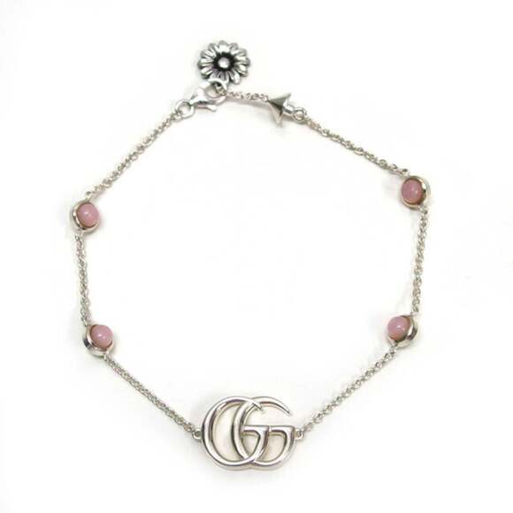 GUCCI Jewelry - Gucci Double G Mother of Pearl Small Chain Silver Bracelet